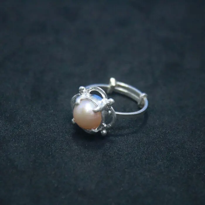 Pearl Silver Ring - মুক্তার আংটি