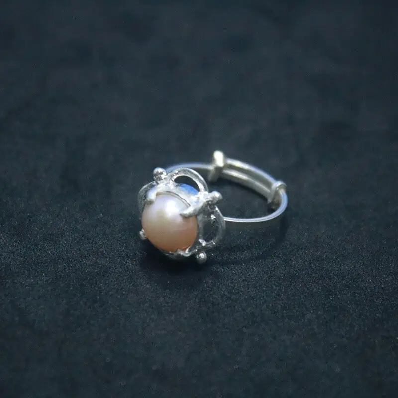 Pearl Silver Ring - মুক্তার আংটি